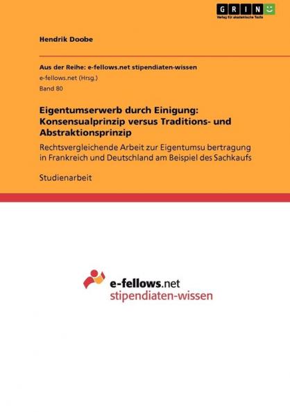 Eigentumserwerb durch Einigung