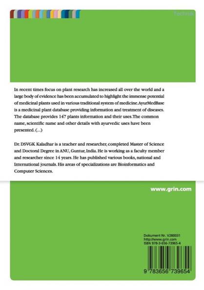 AyurMedBase. An Ayurvedic Medicinal Database for Traditional and Ayurvedic Medicinal Systems