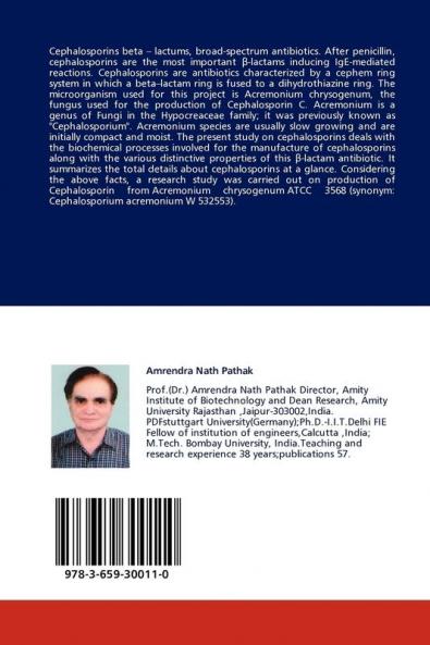 Production of Cephalosporin from Acremonium Chrysogenum Atcc 3568