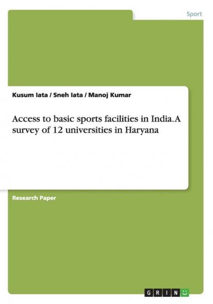 Access to basic sports facilities in India. A survey of 12  universities in Haryana