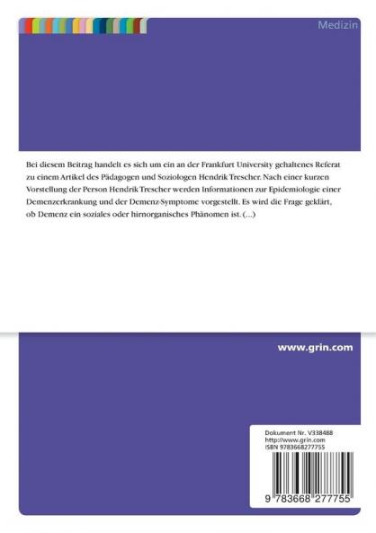 Demenz als Hospitalisierungseffekt oder sonderpädagogische Herausforderung!?
