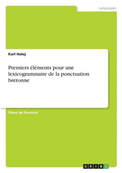 Premiers éléments pour une lexicogrammaire de la ponctuation bretonne