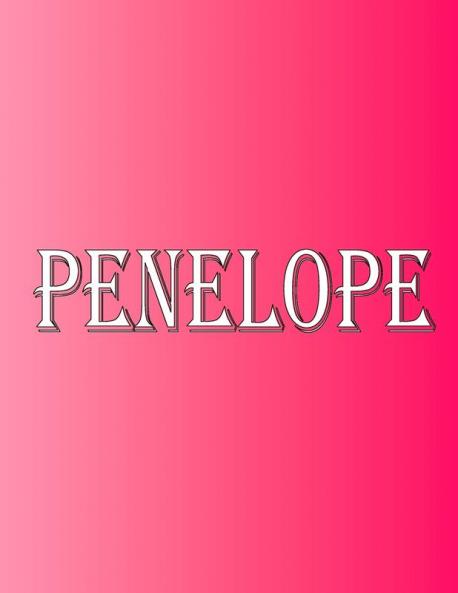Penelope: 100 Pages 8.5 X 11 Personalized Name on Notebook College Ruled Line Paper