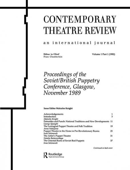 Proceedings of the Soviet/British Puppetry Conference