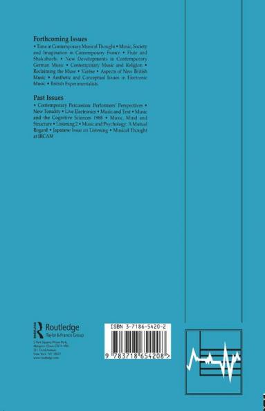 Music and the Cognitive Sciences 1990