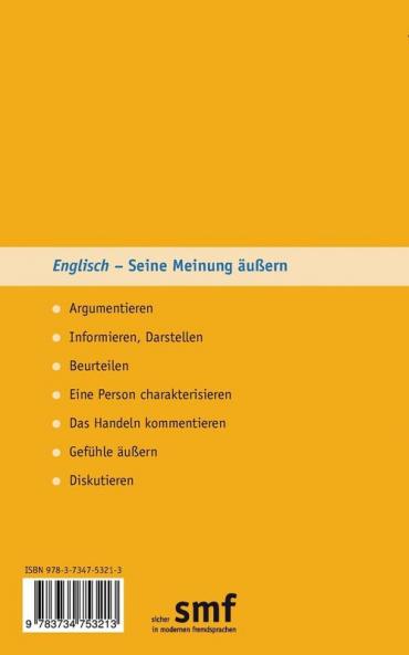 Englisch - Seine Meinung äußern