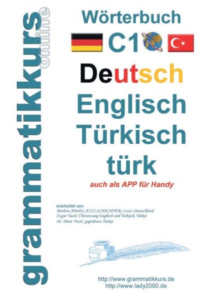 Wörterbuch C1 Deutsch-Englisch-Türkisch