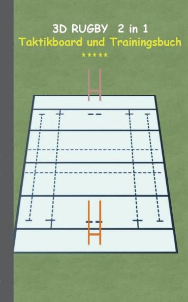 3D Rugby 2 in 1 Taktikboard und Trainingsbuch