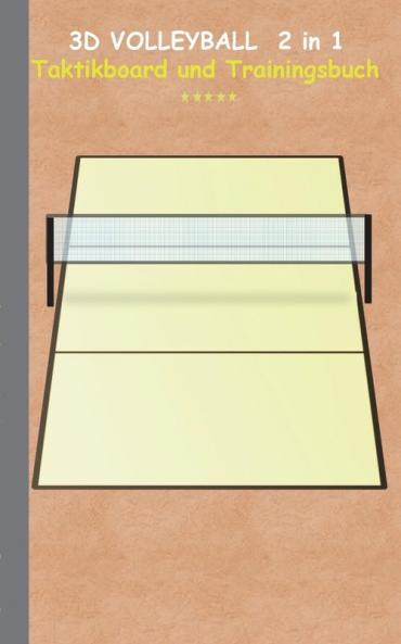3D Volleyball 2 in 1 Taktikboard und Trainingsbuch