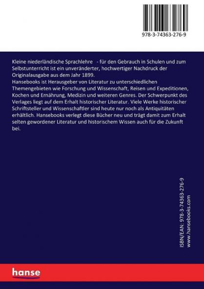 Kleine niederländische Sprachlehre