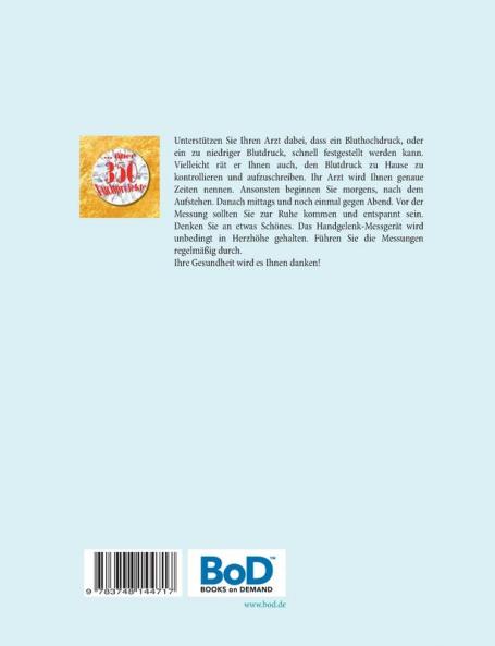 Blutdruckpass - Blutdruck Tagebuch