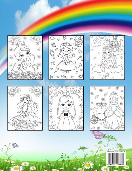 Prinzessin Malbuch: Großes Prinzessin Aktivitätsbuch für Mädchen und Kinder perfektes Prinzessinnenbuch für kleine Mädchen und Kleinkinder die gerne mit Prinzessinnen spielen und Spaß haben