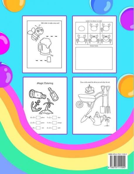 Activity Book For Kids 4-8 Years Old