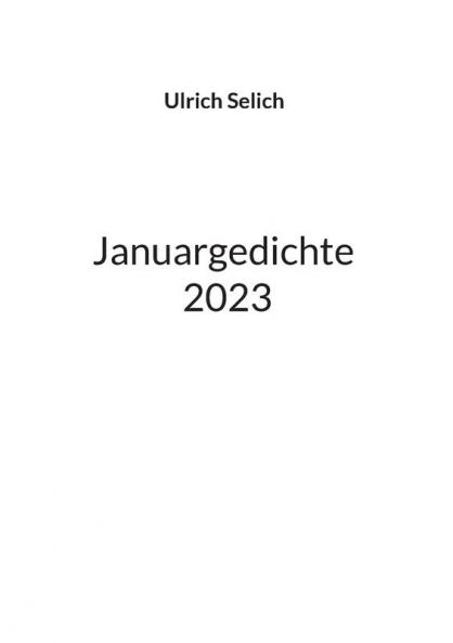Januargedichte 2023