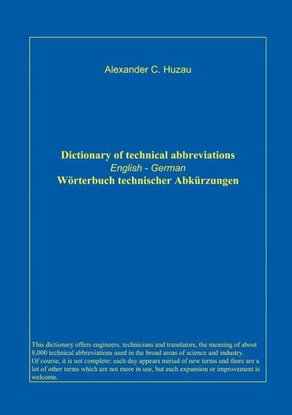 Wörterbuch technischer Abkürzungen