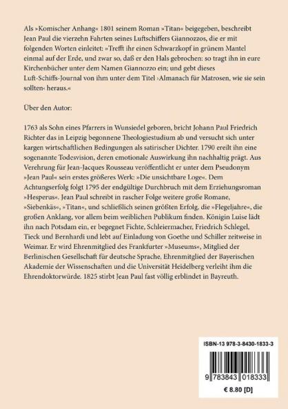 Des Luftschiffers Giannozzo Seebuch