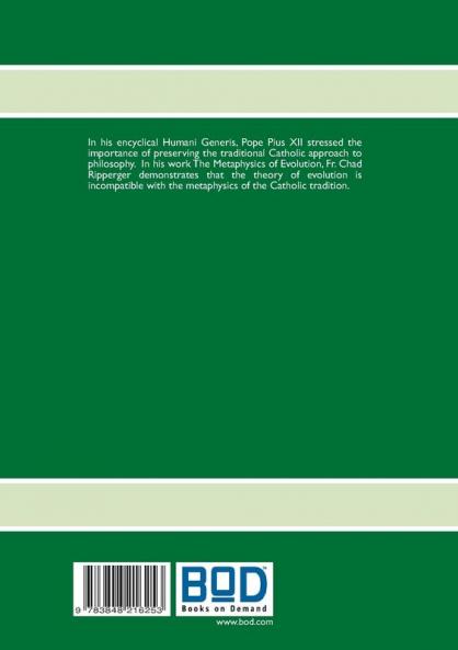 The Metaphysics of Evolution