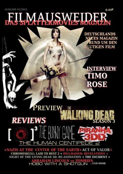 FILMAUSWEIDER - Das Splattermovies Magazin - Ausgabe 1 - Human Centipede; Piranha 3DD REC 3
