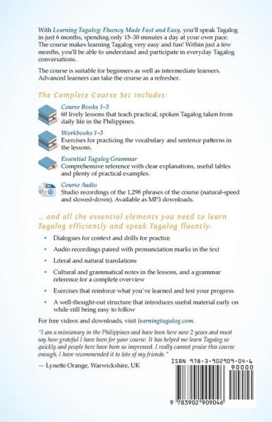 Learning Tagalog - Fluency Made Fast and Easy - Course Book 2 (Book 4 of 7) Color + Free Audio Download (Learning Tagalog Print Edition)