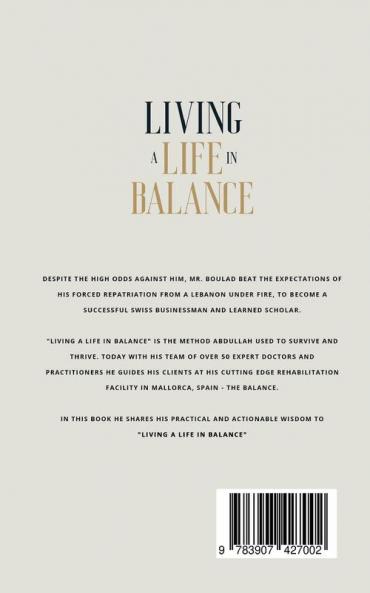 Living a Life in Balance