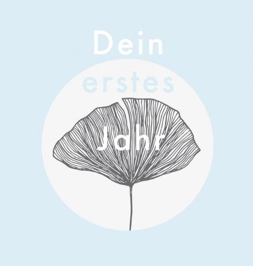 Dein erstes Jahr: Babyalbum Farbe Baby-Blau zum Eintragen der schönsten Momente und Erinnerungen für unser erstes gemeinsames Jahr
