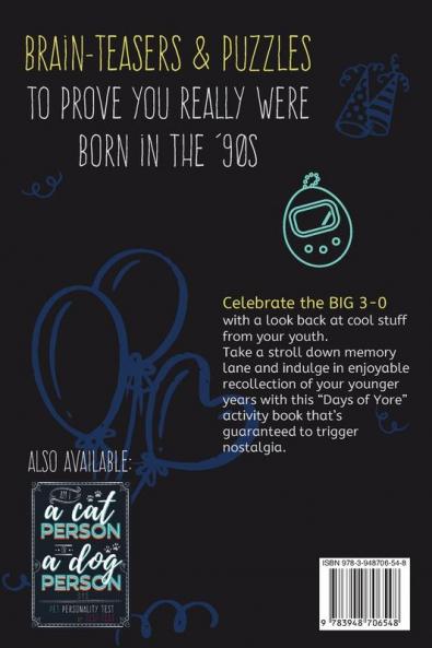 My Flashback 30th Birthday Quiz Book