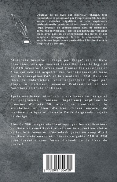 Autodesk Inventor | étape par étape: Conception CAO et Simulation FEM avec Autodesk Inventor pour les Débutants (French Edition)