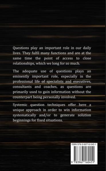 Systemic Questioning Techniques for Specialists and Executives Consultants and Coaches