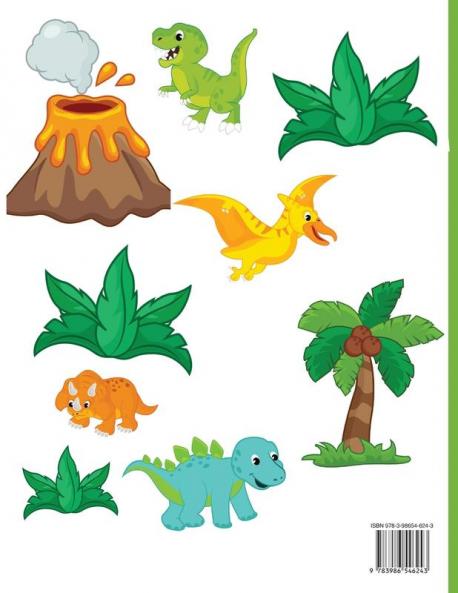Dinosaur coloring book for toddlers: Amazing Dinosaur Coloring Book for Kids Great Gift for Boys & Girls Toddlers Ages 2-4