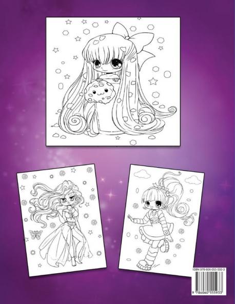 Chibi Coloring Book: A Collection of Unbelievably Cute Relaxing & Adorable Chibi Colouring Pages For Kids Teens and Grown-Ups! Kawaii Colouring Book