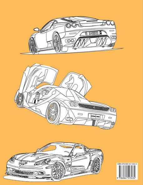 Luxury Cars Coloring Book: Magnificent SuperCars for Kids, Teens and Grown-Ups ����️
