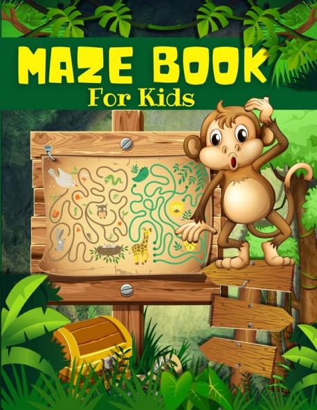 Maze Book For Kids Boys And Girls Ages 4-8