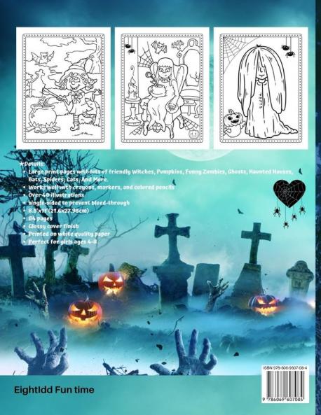 Halloween Coloring Book For Girls