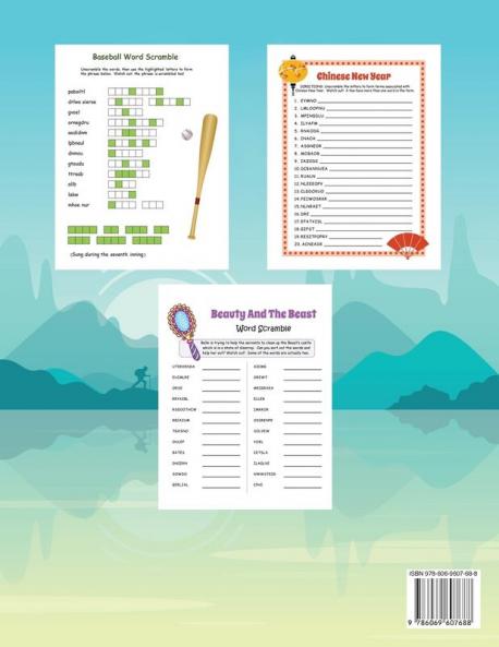 Word Scramble Puzzle Book for Adults