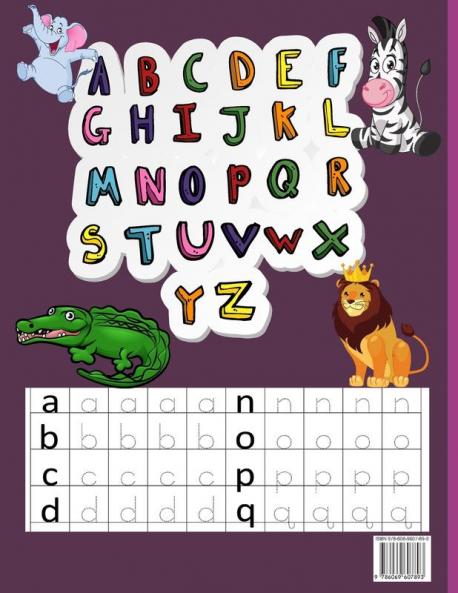 Animals&Alphabet Handwriting: Tracing Letters Preschool Practice