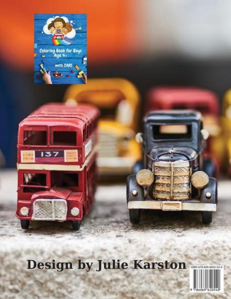 Coloring Book for Boys with Cars Age 8+