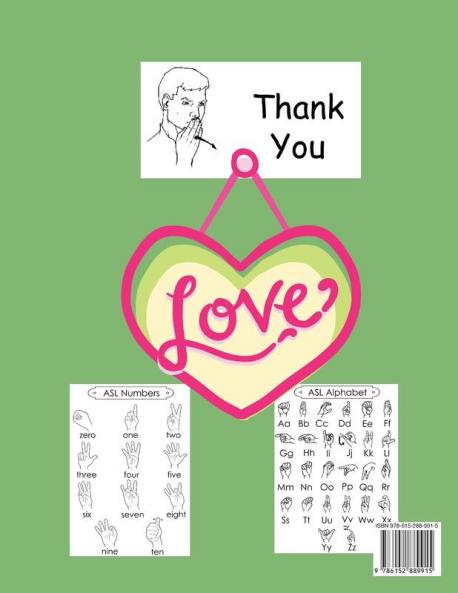 American Sign Language Book For Beginners.Educational Book Suitable for Children Teens and Adults.Contains the Alphabet Numbers and a few Colors.