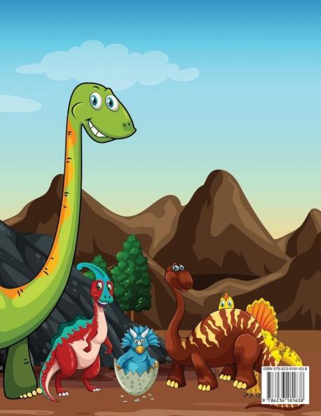 Dinosaur Coloring Book For Kids: Kids Coloring Book Filled with Dinosaur Designs Cute Gift for Boys and Girls Ages 4-8