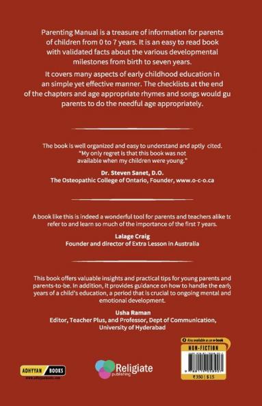 Parenting Manual: Parenting Manual: Developmental Milestones and More ...  A handbook for parents of children from O to 7 years