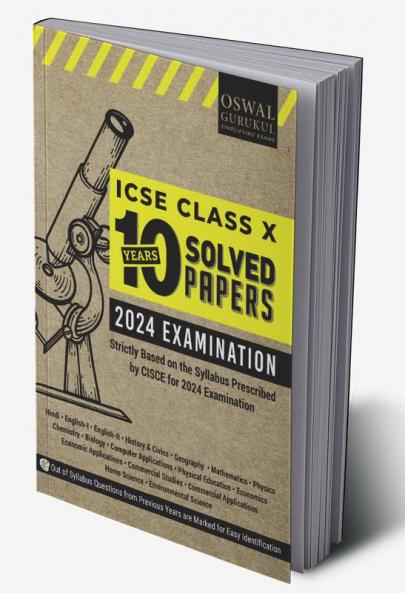Oswal - Gurukul 10 Years Solved Papers : ICSE Class 10 for 2024 Exam