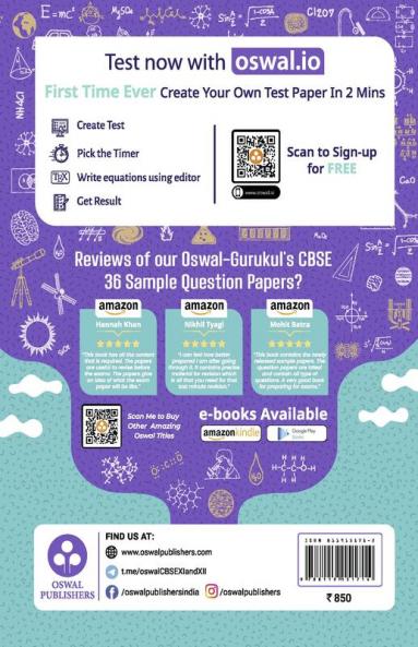 Oswal - Gurukul 36 Sample Question Papers Science Stream (PCM) : CBSE Class 12 Exam 2024