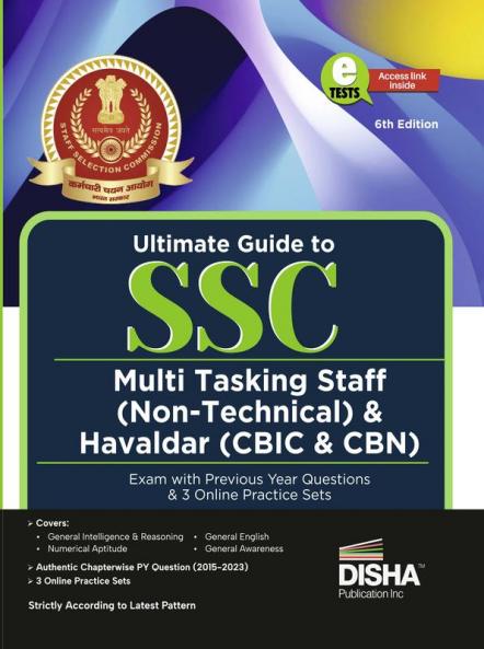Ultimate Guide to SSC Multi Tasking Staff (Non-Technical) and Havaldar (CBIC and CBN) Exam: With Previous Year Questions and 3 Online Practice Sets, 6th Edition