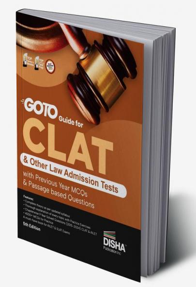Go To Guide for CLAT & other Law Admission Tests with Previous Year MCQs & Passage based Questions 5th Edition | Must for AILET & SLAT LLB Law Exams