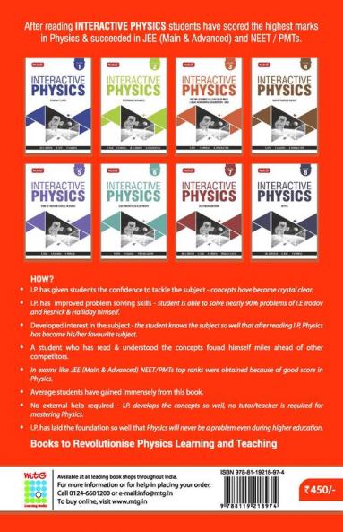 MTG Interactive Physics Volume 3 - Vector | Kinematics | Center of Mass | Linear Momentum | Gravitation | SHM | Physics Book