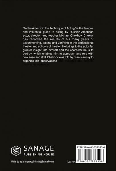To The Actor: On the Technique of Acting (Deluxe Hardbound Edition)