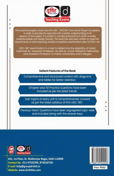 DRISHTI NTA UGC-NET/SET/JRF Paper-2 Commerce