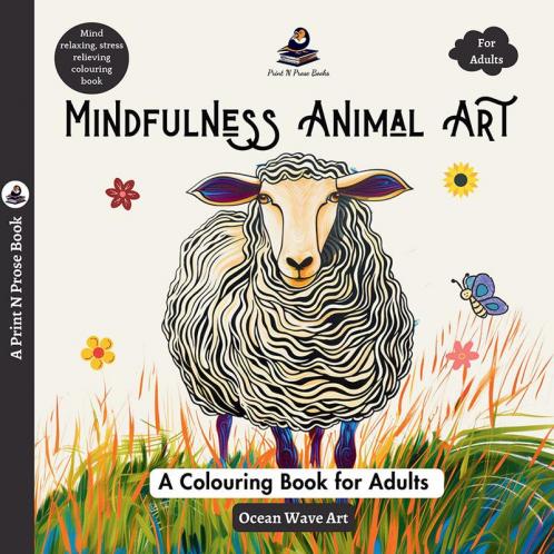 Mindfulness Animal Art: A Colouring Book for Adults - Ocean Wave Art