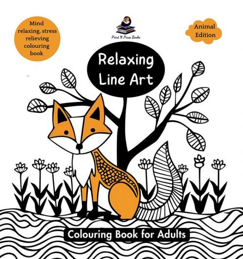 Relaxing Line Art - Animal Edition - Colouring Book for Adults