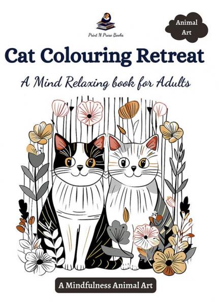 Cat Colouring Retreat: A Mind Relaxing book for Adults - A Mindfulness Animal Art