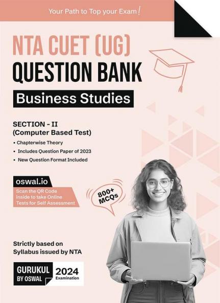 Gurukul NTA CUET (UG) Busineness Studies Question Bank Exam 2024 : 800+ MCQs with Chapterwise Theory 2023 Solved Paper New Paper Pattern Common University Entrance Test Computer Based